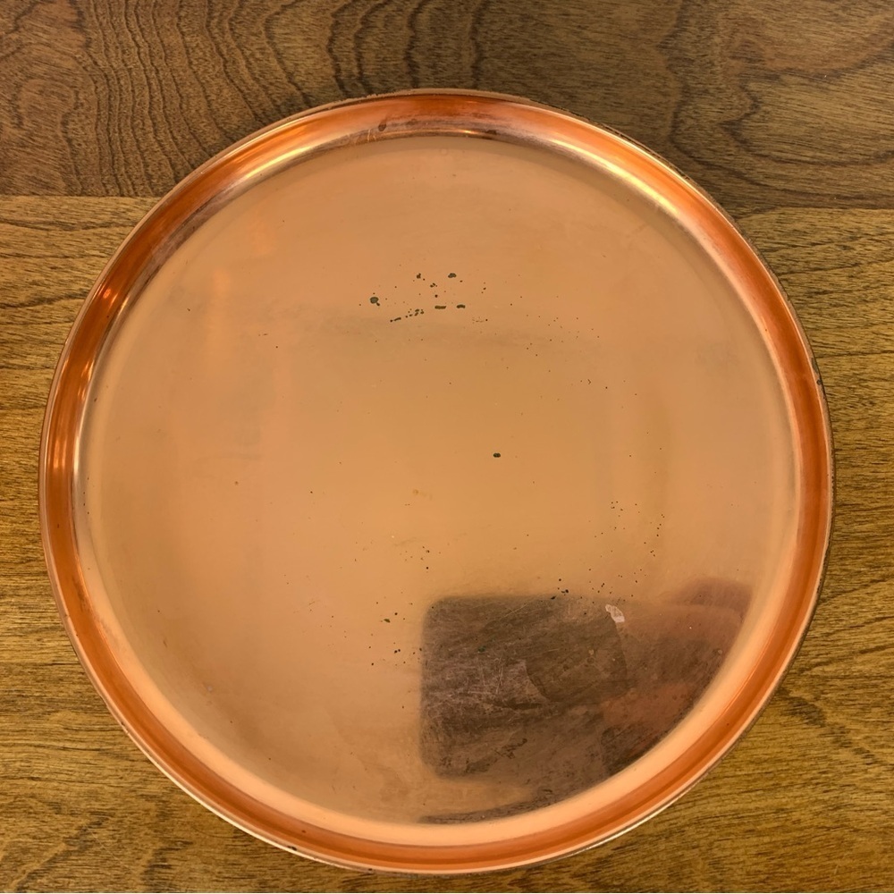 Copral Copper Brass Creamer Sugar Bowl Tray Set Made In Portugal Vtg Mixed Metal - Picture 7 of 11